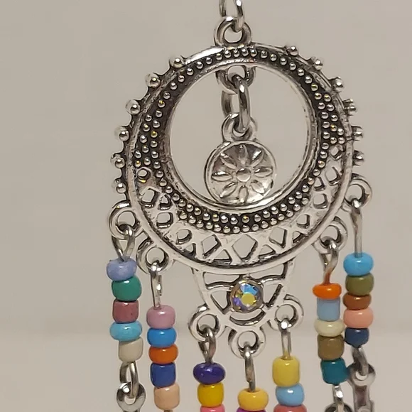 Boho Tassel Earrings Beaded Royal Feather Fringe Hook Fashion Jewelry Native - Picture 3 of 8